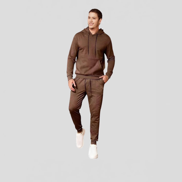 Men's sporty hoodie and jogging pants set with breathable materials Lisslune