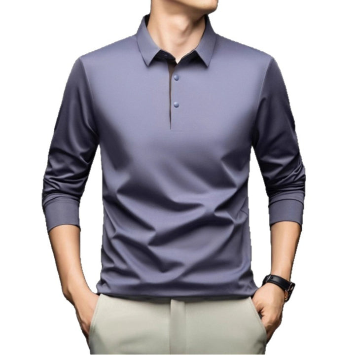 Men's Long Sleeve Polo Shirt Lisslune