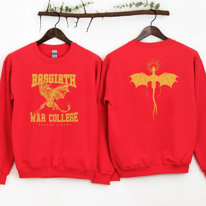 Women's sweatshirt with creative dragon motif and unique college design Lisslune