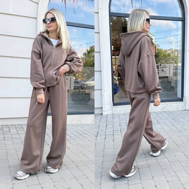 Women's Oversized Hoodie and Wide Pants Set Lisslune