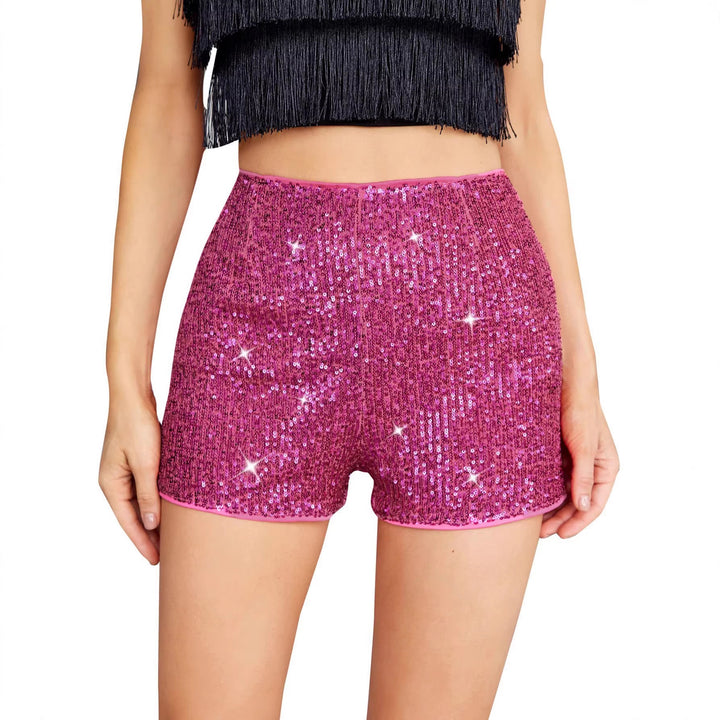 Damen glamouröse Pailletten-Shorts Lisslune