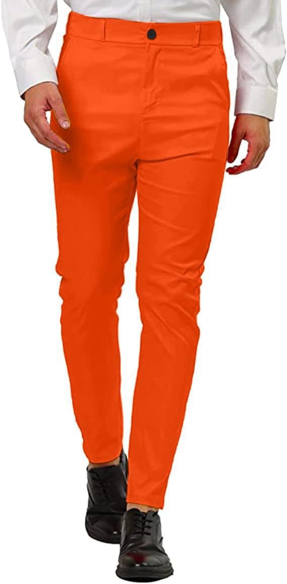 Men's Fashion Slim-Fit Chino Pants with Elastic Waistband and Innovative Design Lisslune