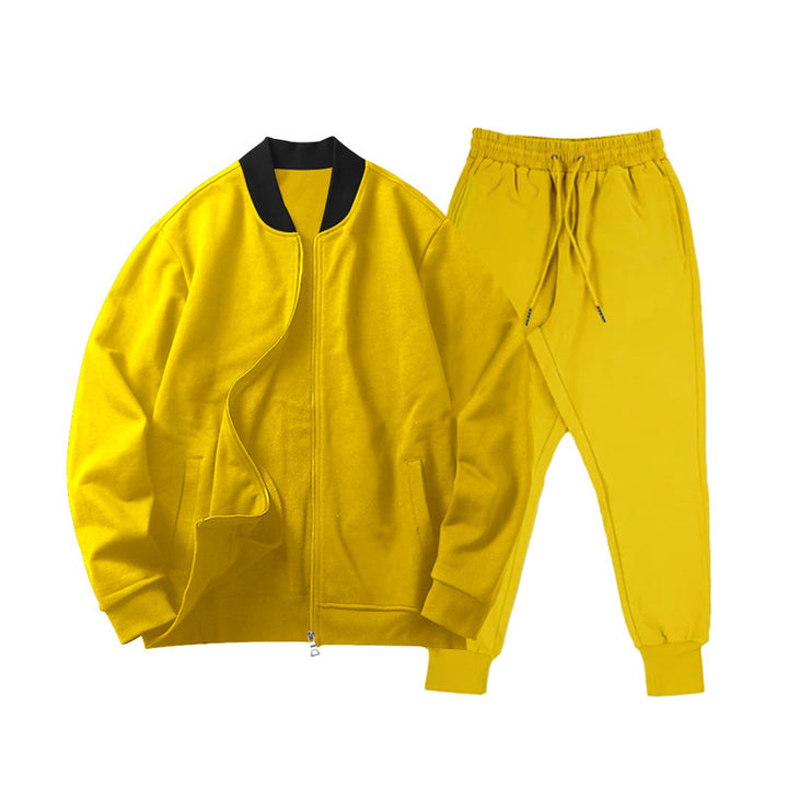 Men's sporty leisure suit with elastic waistband and practical pockets Lisslune