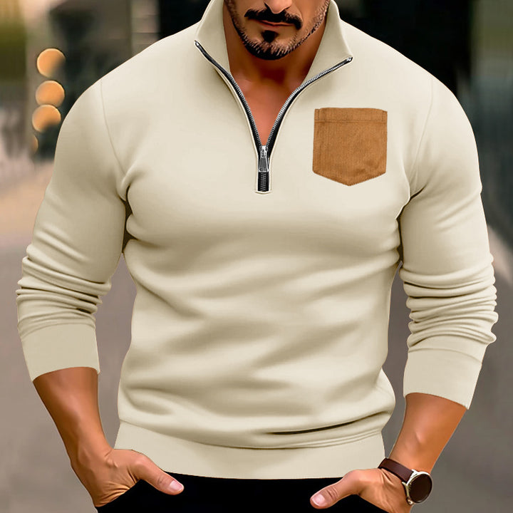 Men's sporty sweater with contrasting pockets Lisslune