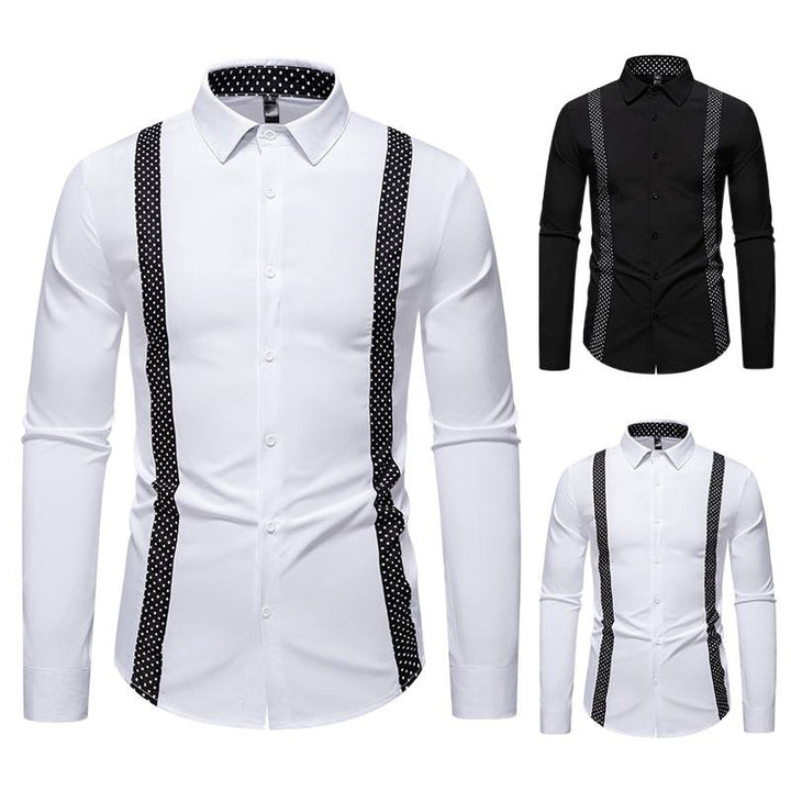 Men's business shirt with shoulder straps and modern design Lisslune