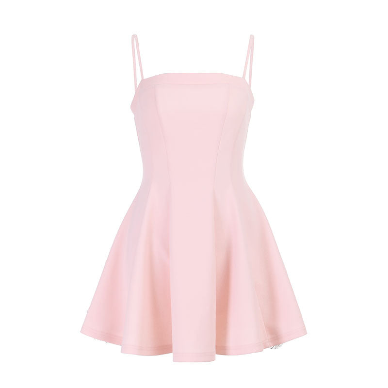 Women's cocktail dress with off-shoulder design and flowing skirt Lune London