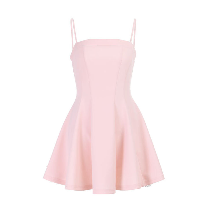 Women's cocktail dress with off-shoulder design and flowing skirt Lune London