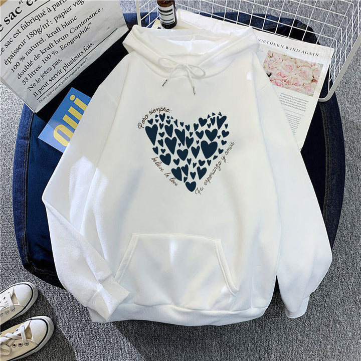 Women's hoodie with creative heart design Lisslune