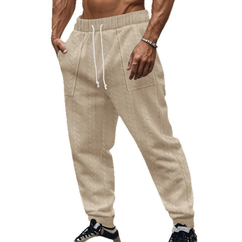 Men's sporty joggers with textured design and elastic waistband Lisslune