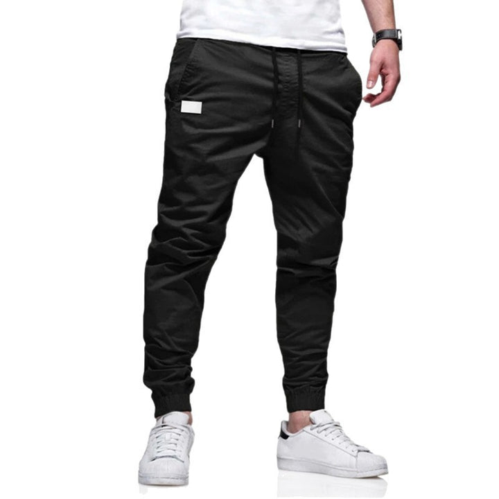 Men's Casual Cargo Pants with Elastic Waistband Lisslune