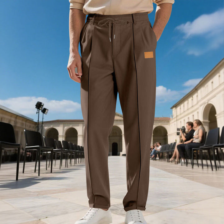 Men's leisure jogging pants with adjustable waistband and practical side pockets Lisslune