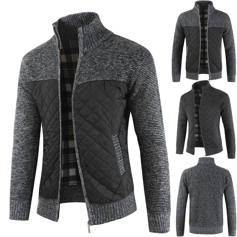 Men's fashionable hybrid jacket with textured outer material Lisslune