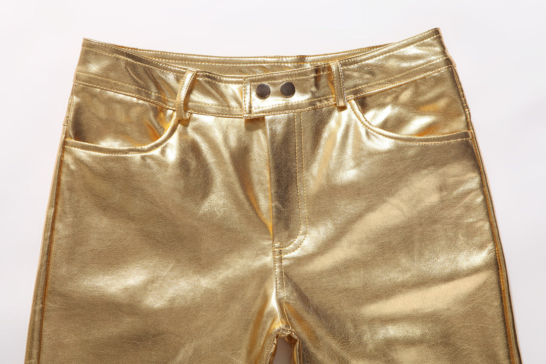 Men's Metallic Look Jeans Lisslune