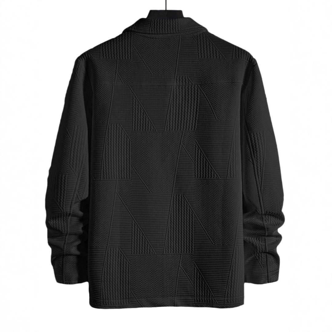 Men's fashionable shirt jacket with textured design and practical buttons Lisslune