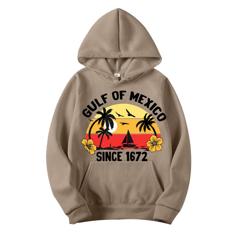 Women's hoodie with creative beach motif and high-quality fabric Lisslune