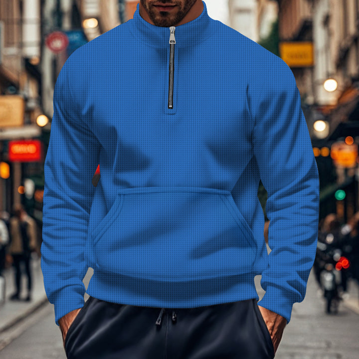 Men's sporty hoodie with zipper and practical pockets Lisslune