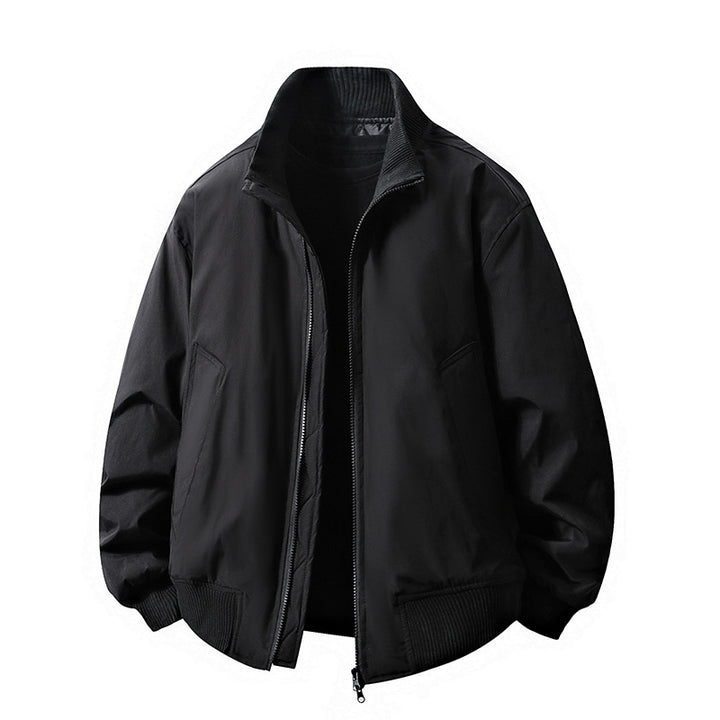 Men's transitional jacket with high collar and practical side pockets Lisslune