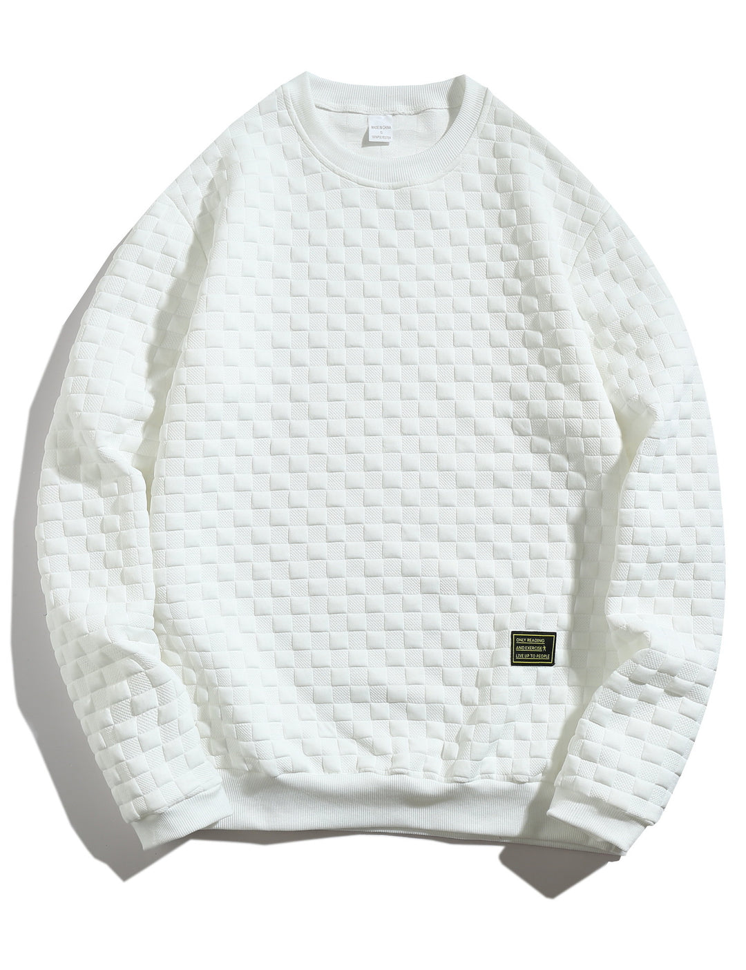 Men's sweatshirt with textured design and modern round neckline Lisslune