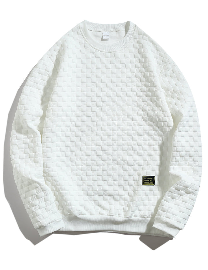 Men's sweatshirt with textured design and modern round neckline Lisslune