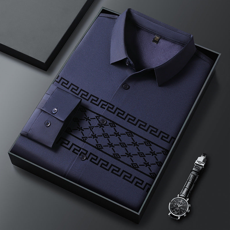 Men's Elegant Shirt with Graphic Pattern Lisslune