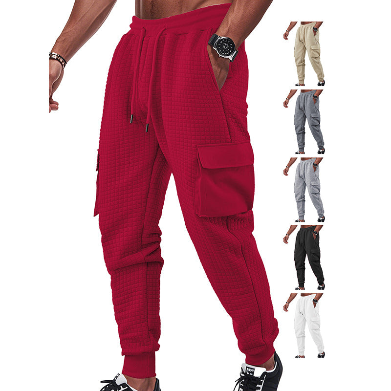 Men's cargo jogging pants with elastic waistband and practical side pockets Lisslune