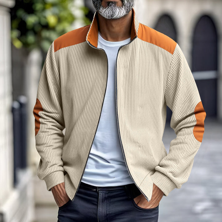 Men's sporty jacket with structured sleeves and stand-up collar Lisslune