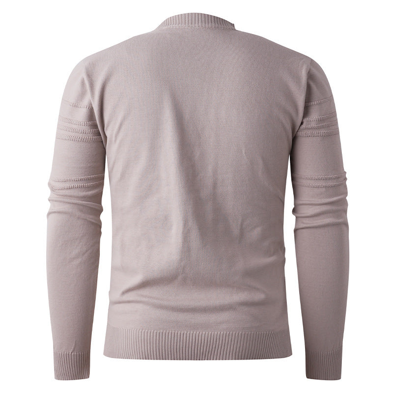 Men's sweater with textured pattern and round neckline Lisslune