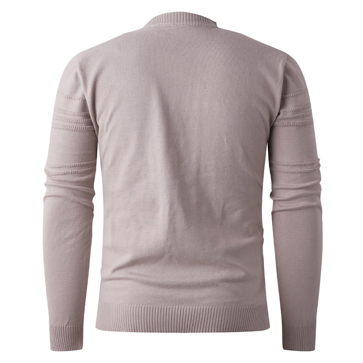 Men's sweater with textured pattern and round neckline Lisslune