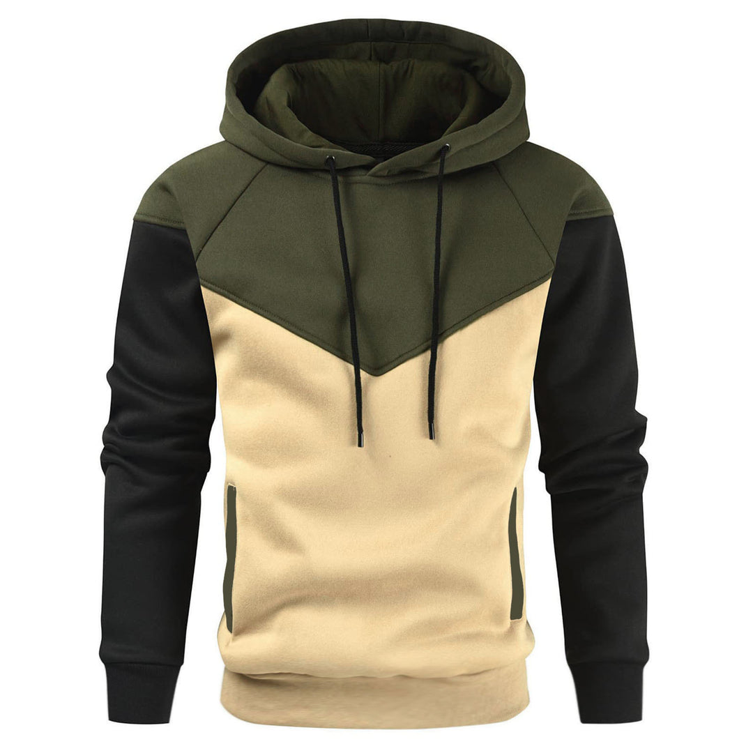 Men's Stylish Hoodie with Color Block Design Lisslune