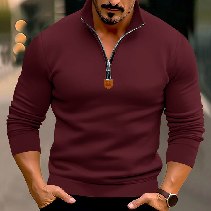 Men's padded sweater with modern zipper and slim fit Lisslune