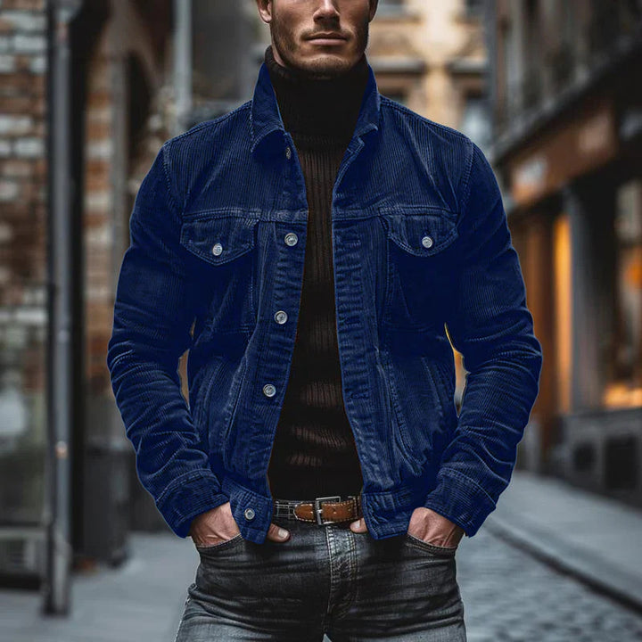 Men's cord jacket with stylish cut and functional pockets Lisslune