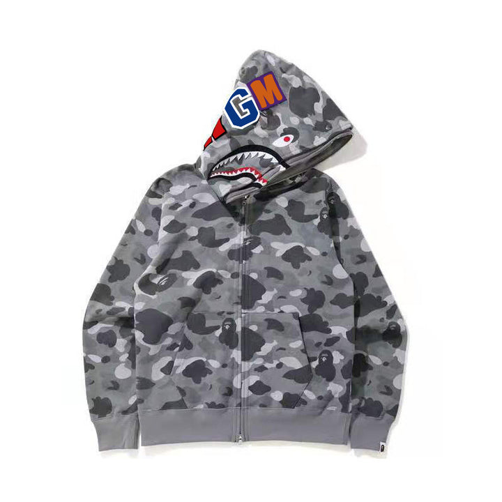 Men's hoodie with a unique camouflage design and a striking zipper Lisslune