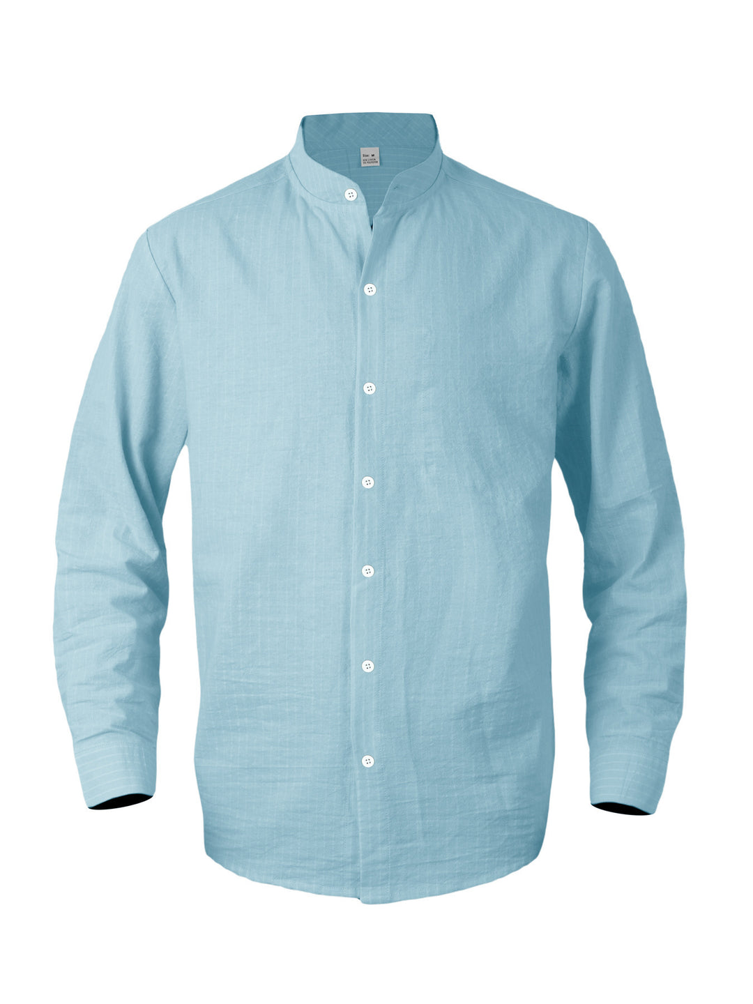 Men's modern shirt with narrow stripes and stand-up collar Lisslune