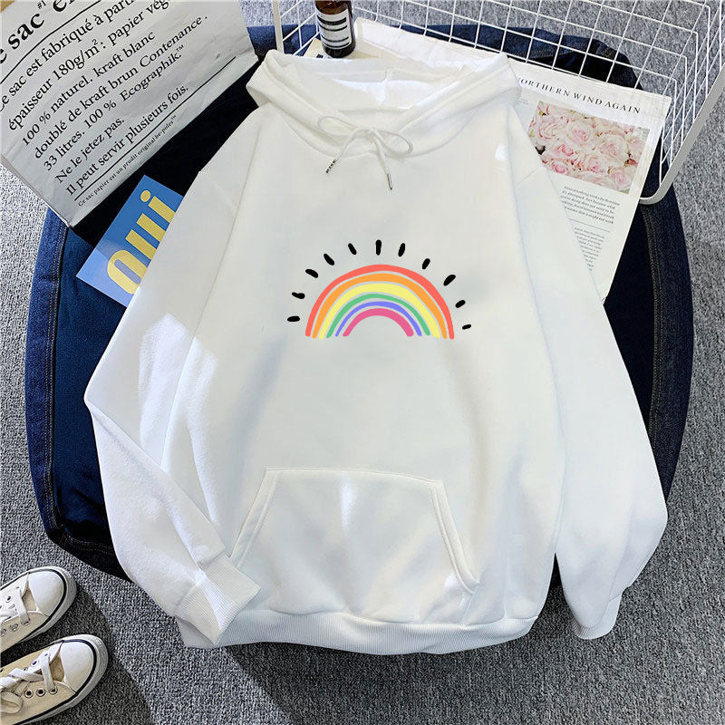 Women's hoodie with cheerful rainbow motif Lisslune