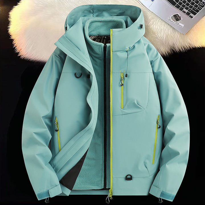 Men's Weatherproof Multi-Functional Jacket with Detachable Hood Lisslune