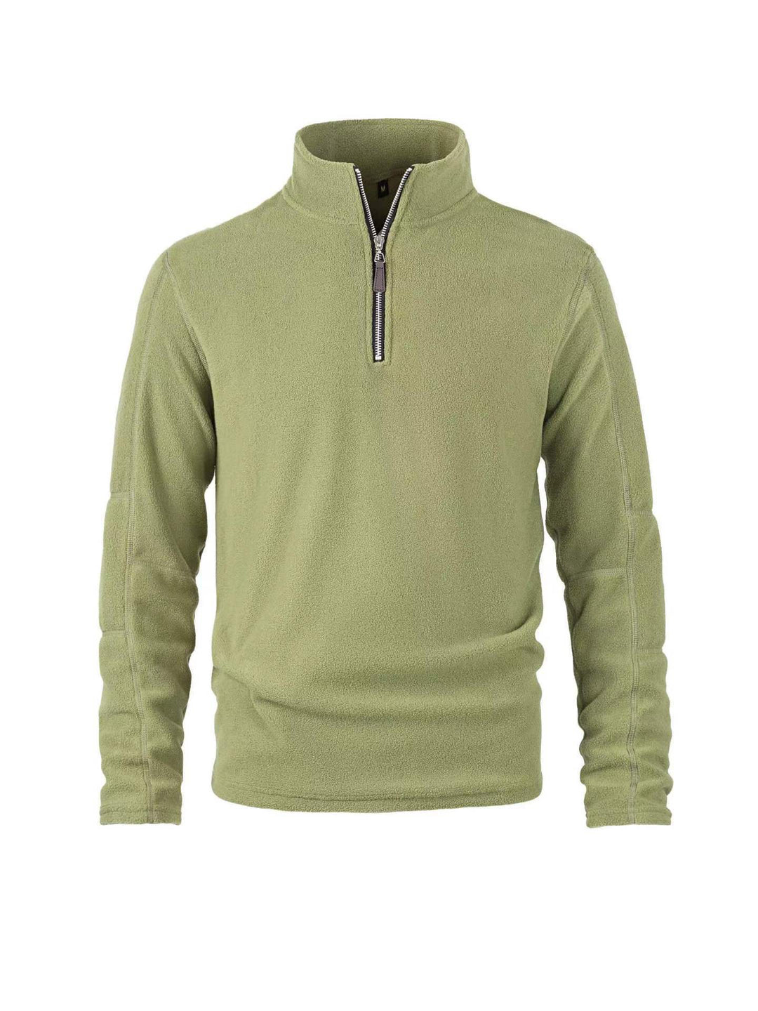 Men's fleece pullover with half zipper and high collar Lisslune