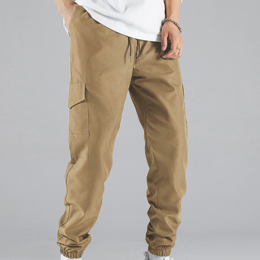 Men's cargo training pants with practical side pockets and elastic waistband Lisslune