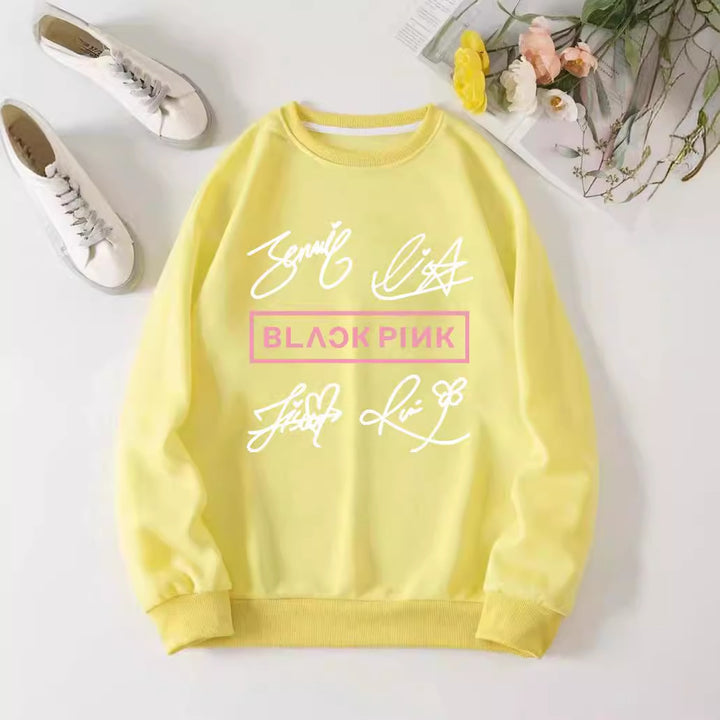 Women's casual sweatshirt with creative signature motif Lisslune