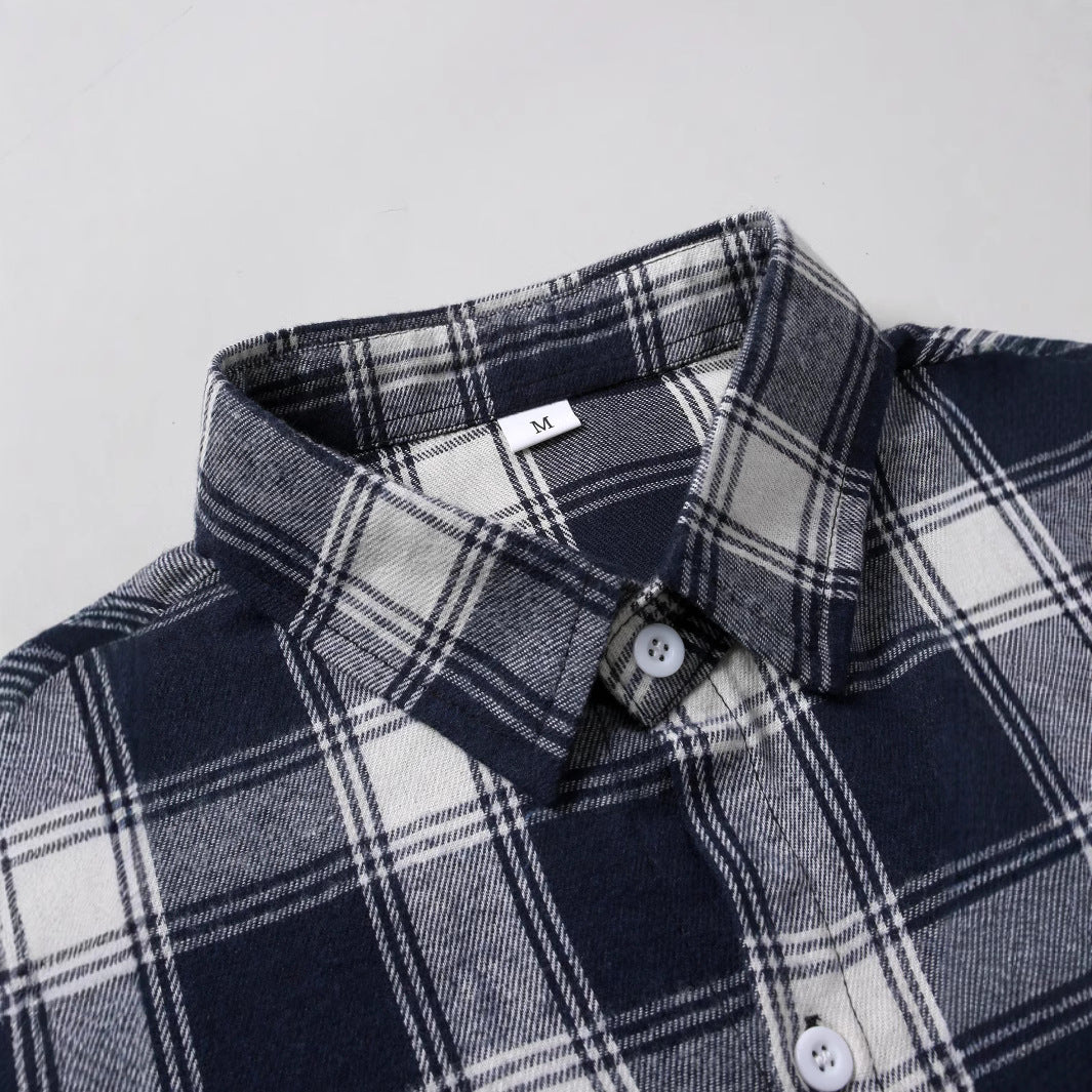 Men's flannel shirt with classic check pattern Lisslune