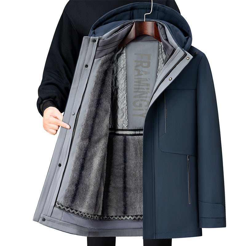 Men's Waterproof Winter Jacket with Insulated Fleece Lining Lisslune