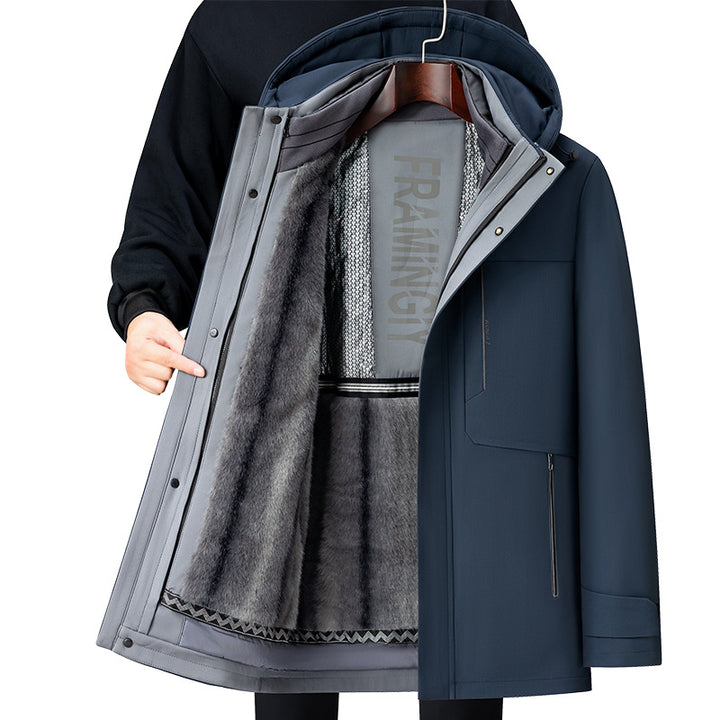 Men's Waterproof Winter Jacket with Insulated Fleece Lining Lisslune
