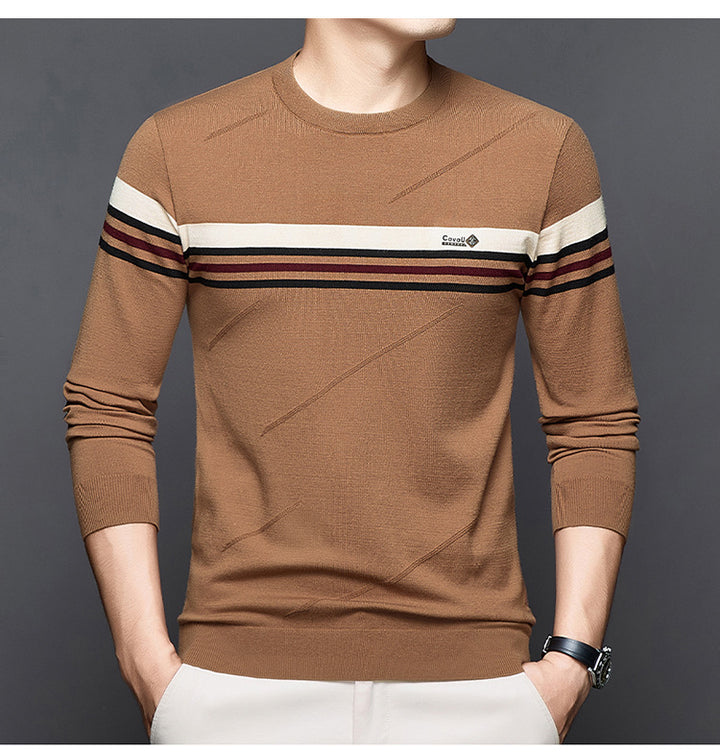 Men's elegant sweater with modern stripes Lisslune