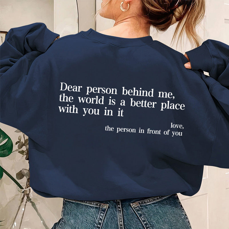Women's sweatshirt with inspiring lettering Lisslune