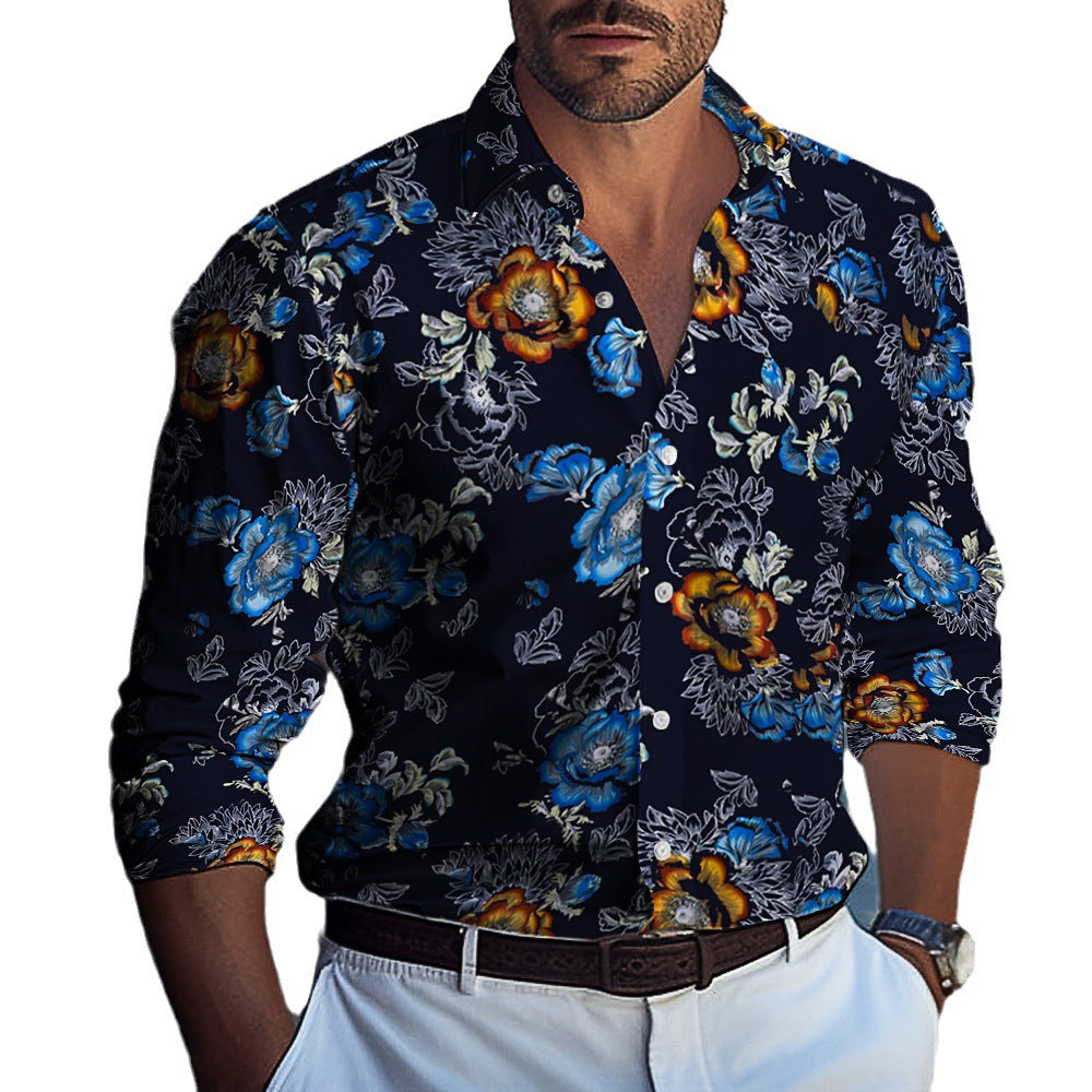 Men's shirt with tropical pineapple pattern Lisslune