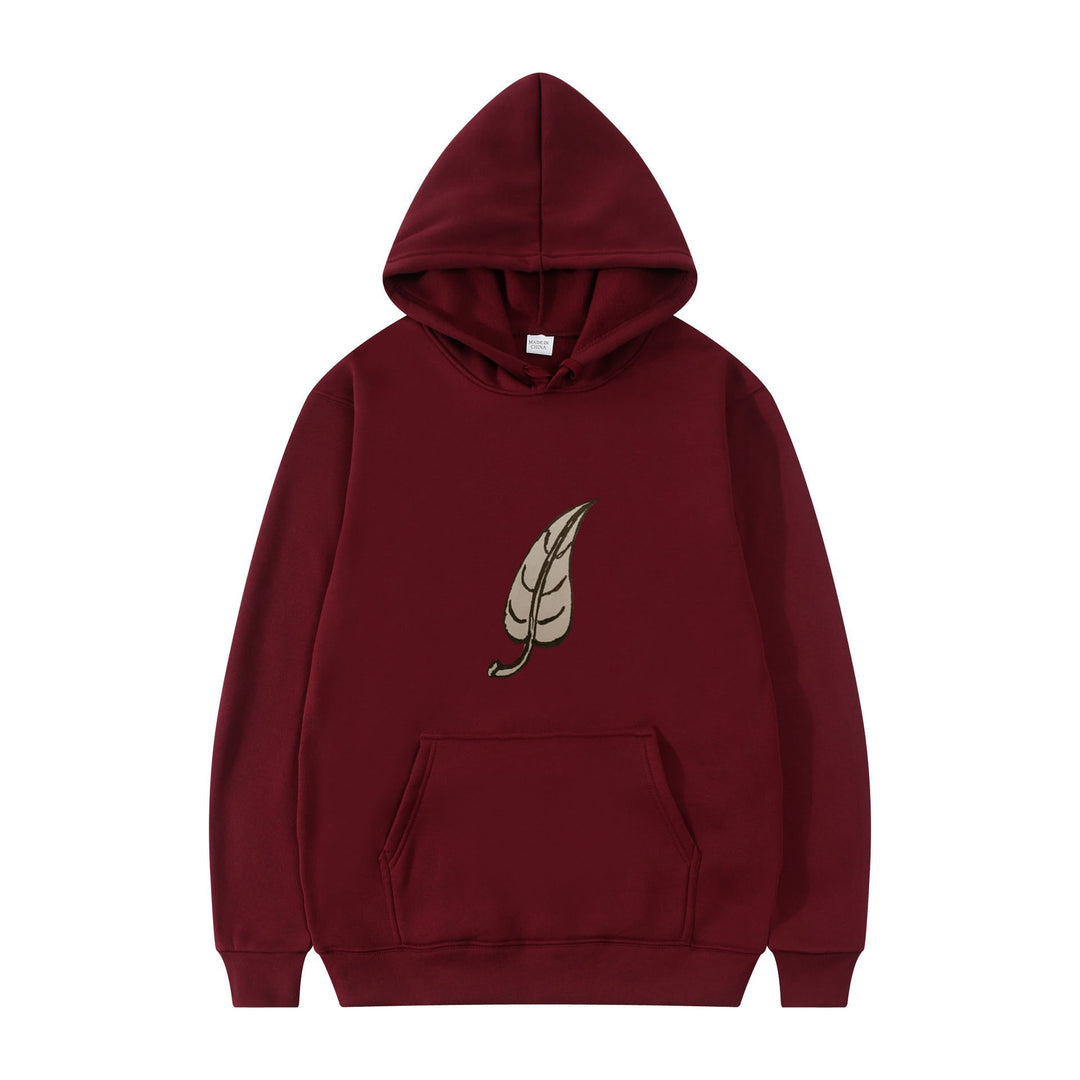 Women's hoodie with original leaf print Lisslune