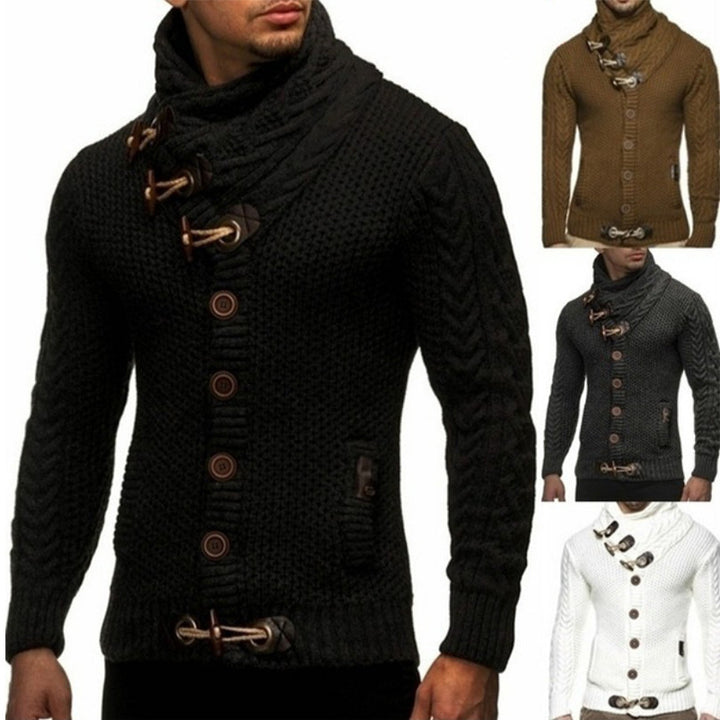Men's cardigan with asymmetrical collar Lisslune