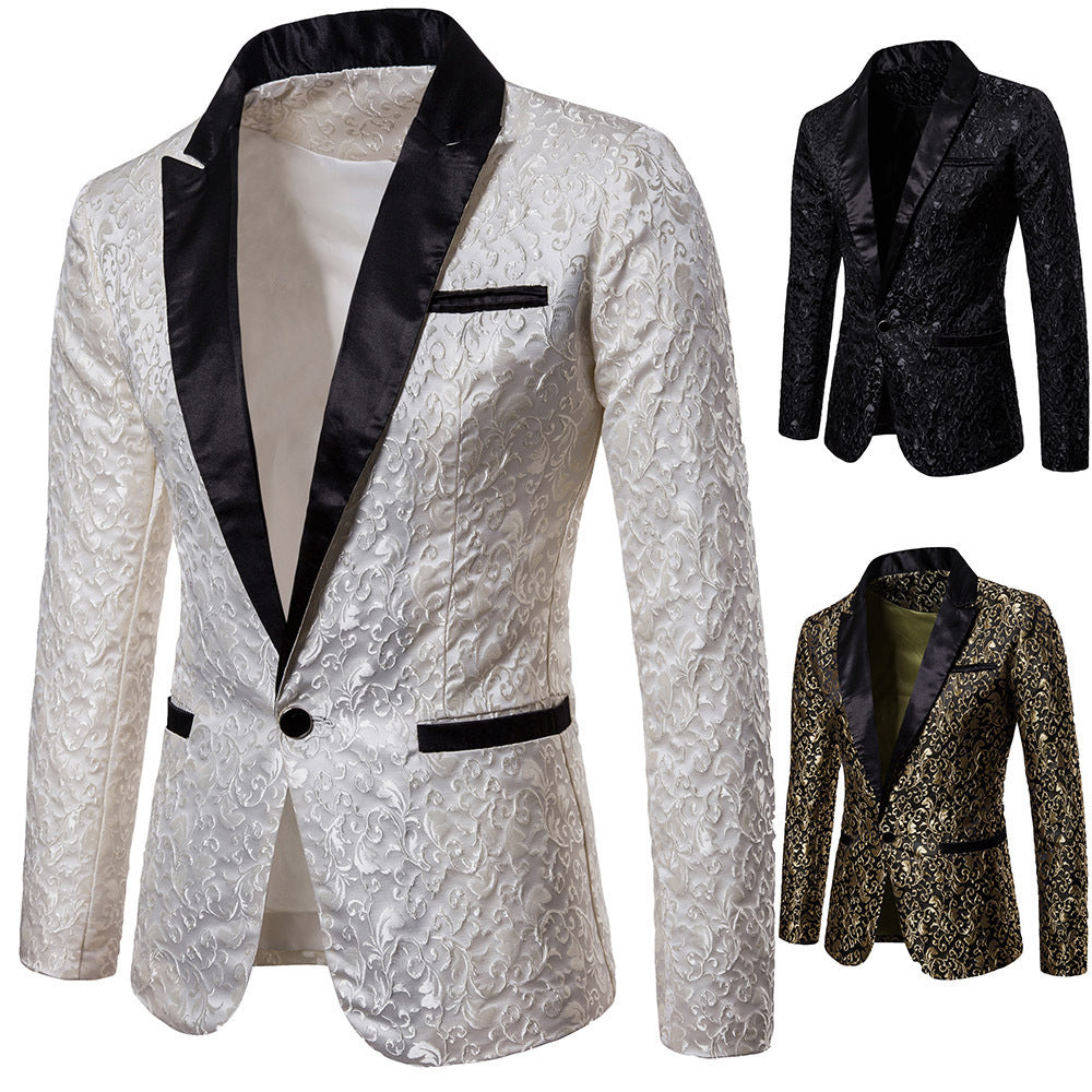 Men's elegant blazer with floral patterns Lisslune