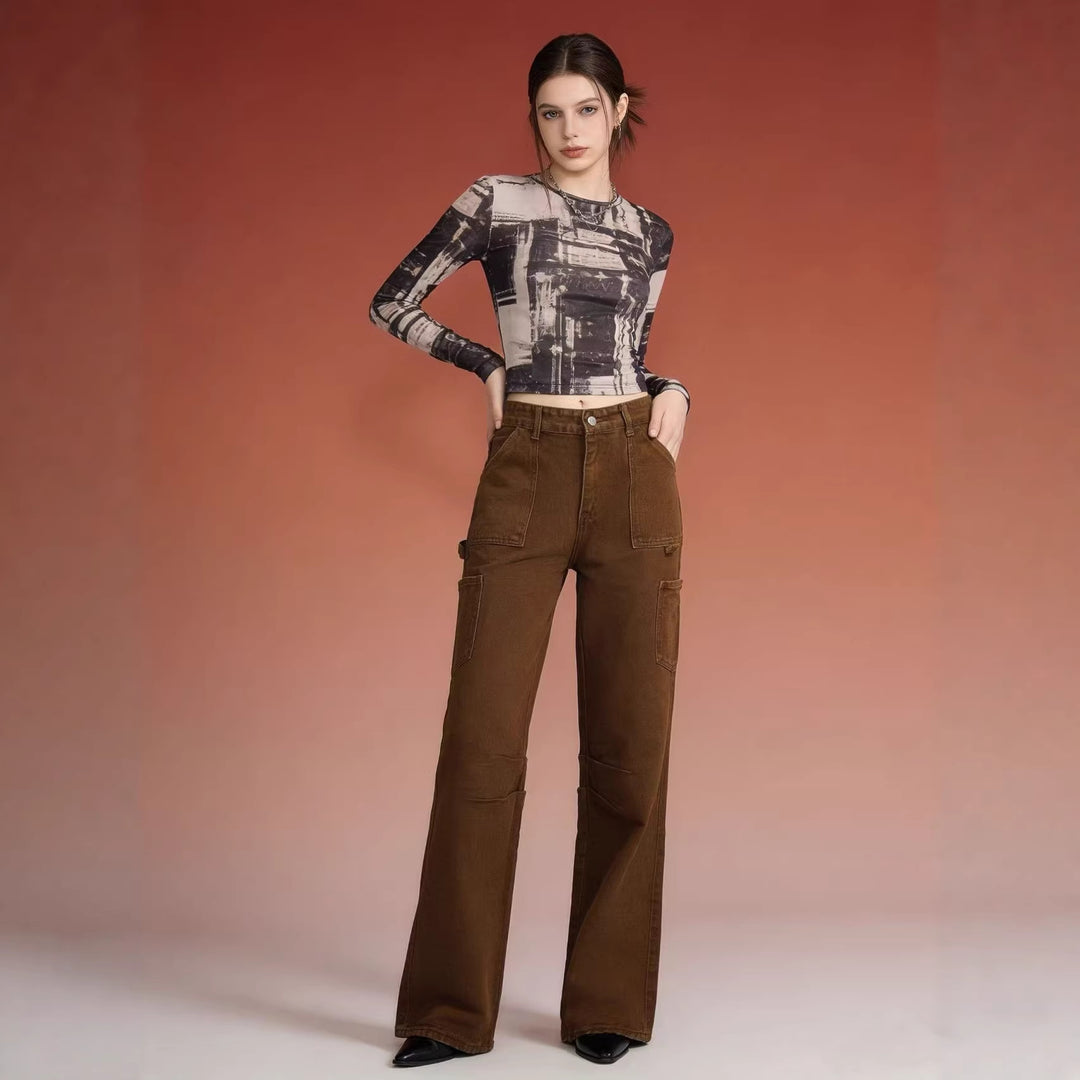 Women's cargo pants in a casual, loose fit with practical side pockets Lisslune