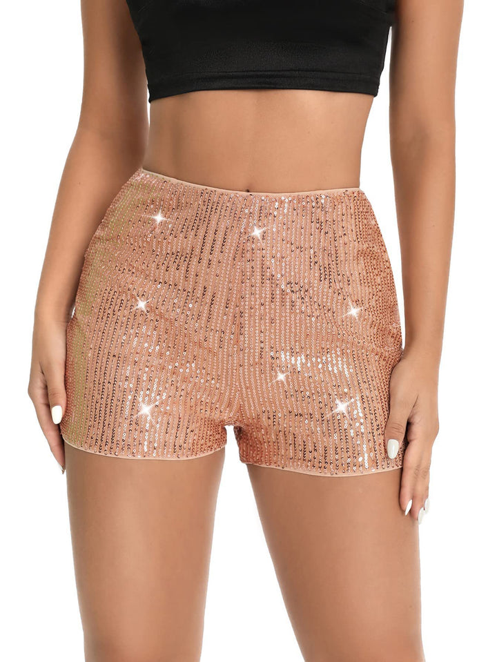 Damen glamouröse Pailletten-Shorts Lisslune