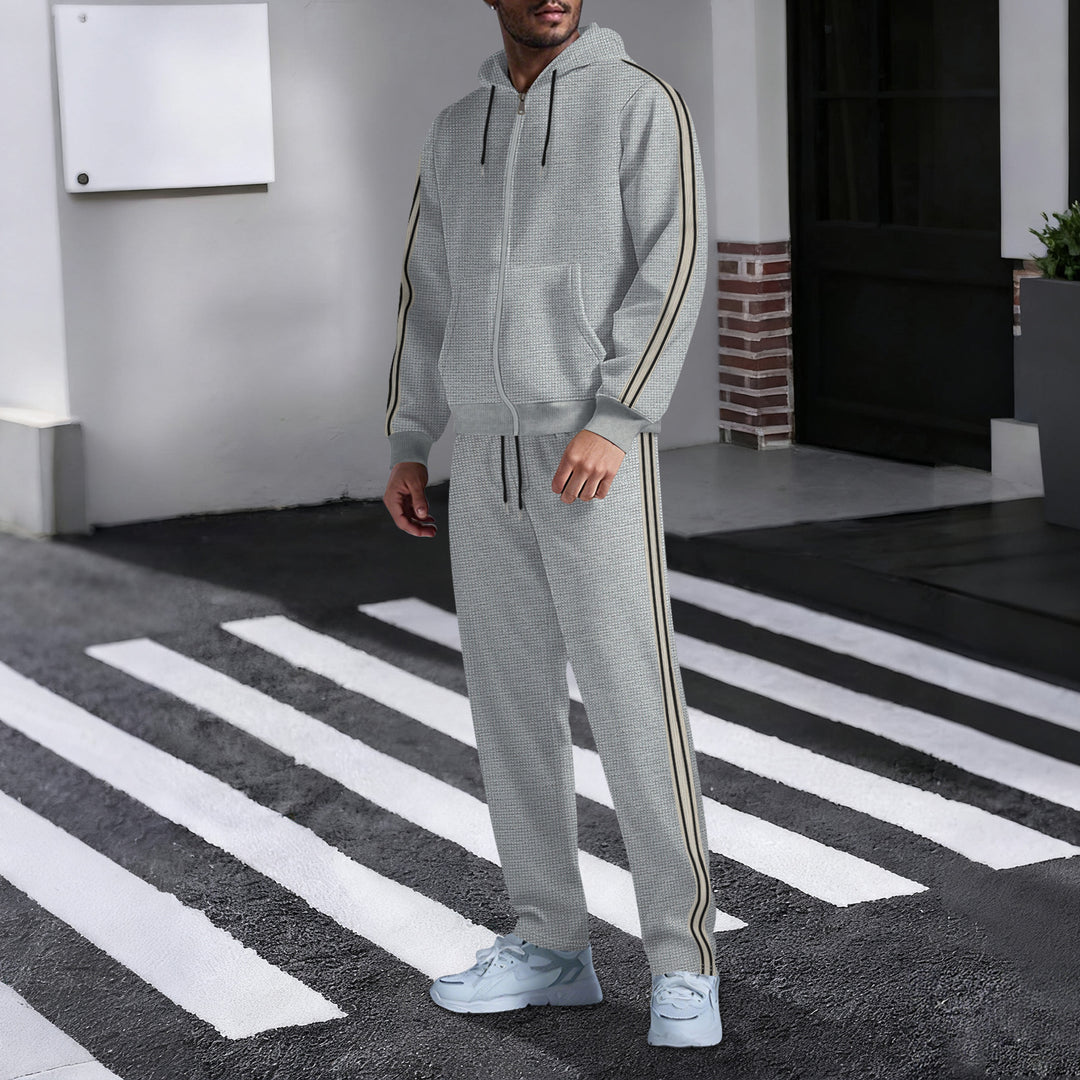 Men's sporty hoodie suit with side stripes Lisslune